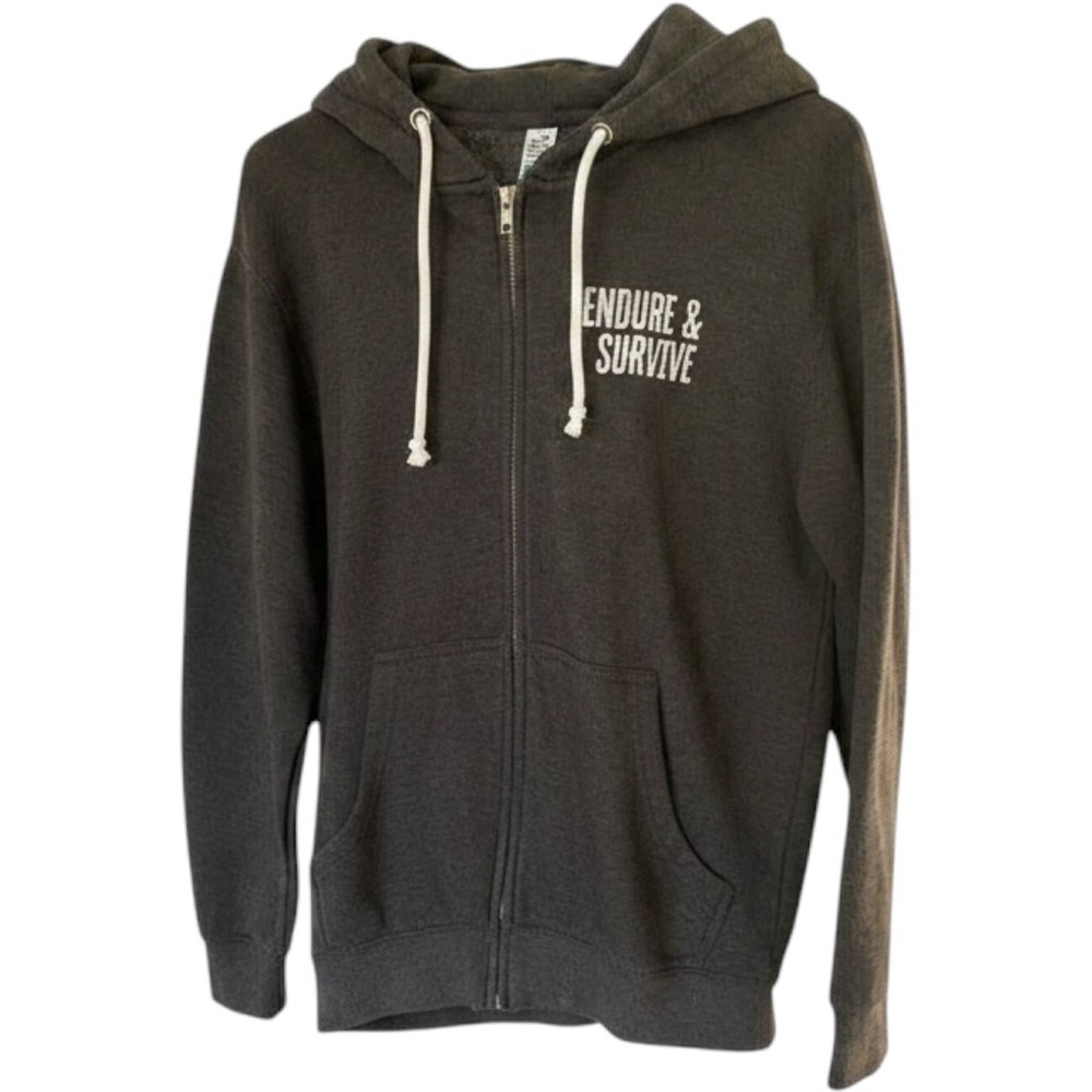 Lane Seven Endure & Survive Look For The Light Zip‎ Hoodie Gray Medium LS14003
